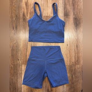 Lululemon Align tank and Align Shorts 6” set in Waterdrop